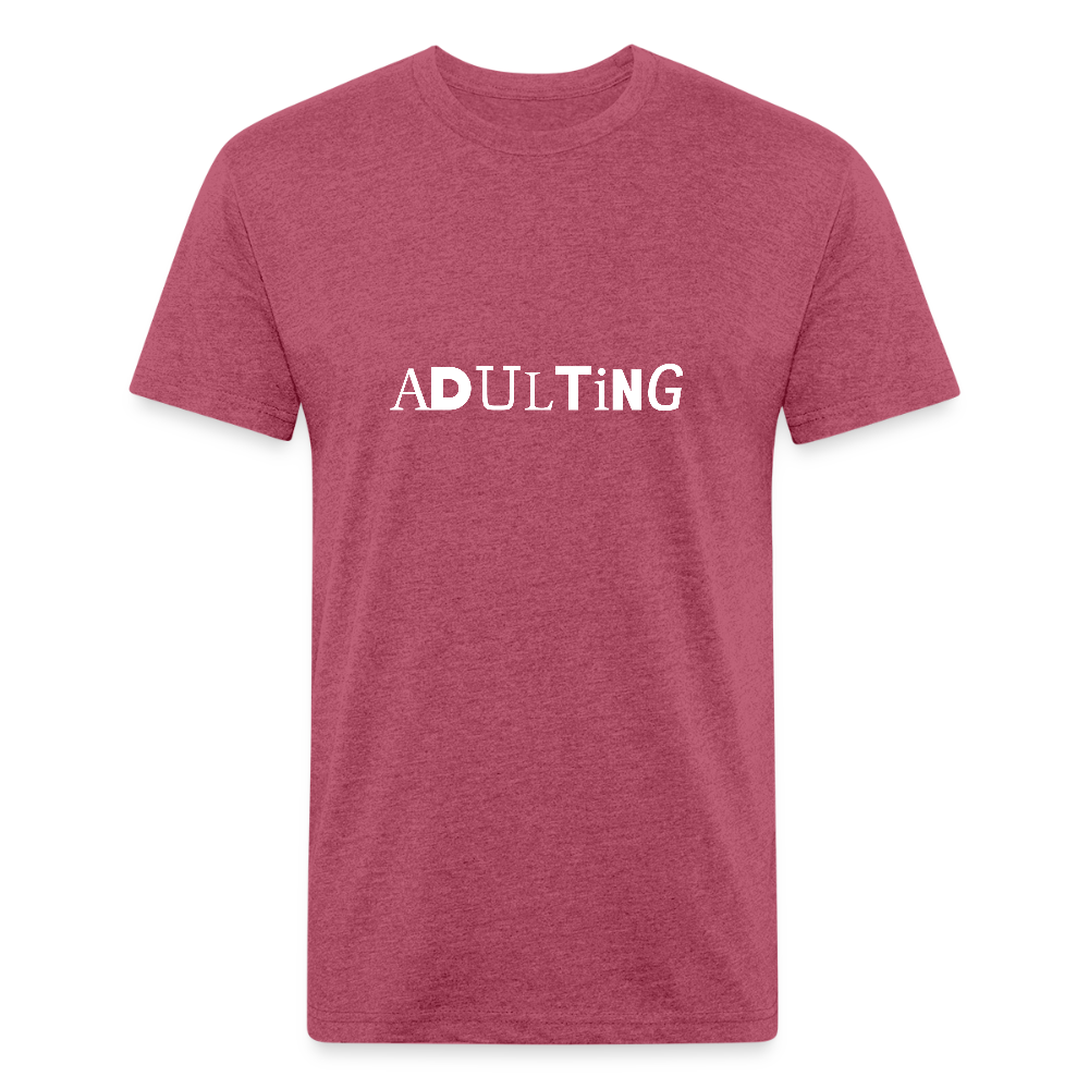 Adulting - heather burgundy
