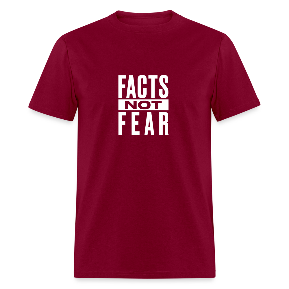 Facts Not Fear - burgundy