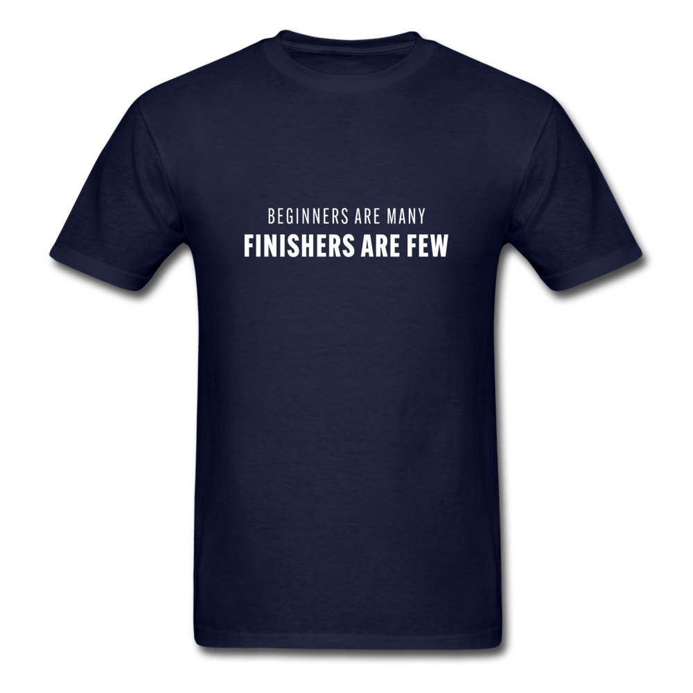 Beginners are many finishers are few - navy